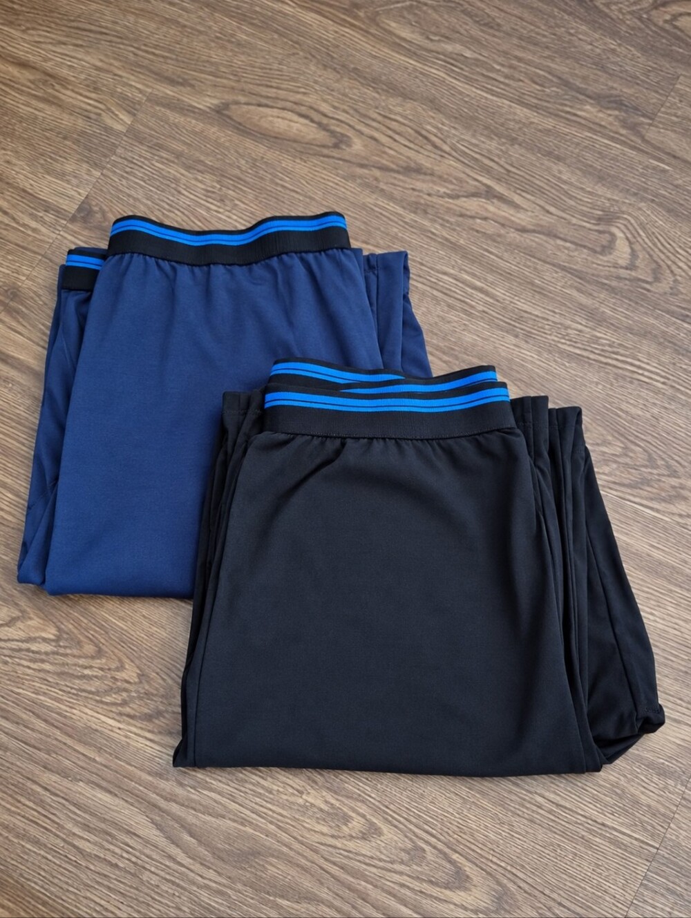 Set Of 2 George's Cotton Lounge/Sleep Pants - Navy & Black